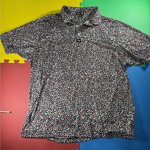 Bad Birdie Golf Polo Shirt Mens 2XL Black Drippity Drip Mauna Lani Hawaii Logo